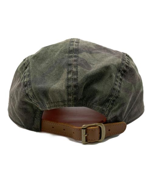 POLO RALPH LAUREN（ポロ・ラルフローレン）POLO RALPH LAUREN (ポロ・ラルフローレン) ラムスキンキャップ グリーン×ブラウンの古着・服飾アイテム