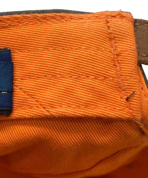 POLO RALPH LAUREN（ポロ・ラルフローレン）POLO RALPH LAUREN (ポロ・ラルフローレン) ラムスキンキャップ グリーン×ブラウンの古着・服飾アイテム