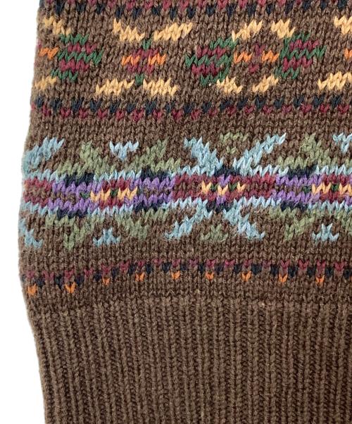 POLO RALPH LAUREN（ポロ・ラルフローレン）POLO RALPH LAUREN (ポロ・ラルフローレン) フェアアイル柄ニットベスト ブラウン サイズ:XLの古着・服飾アイテム