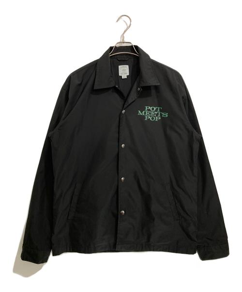 POTMEETSPOP（ポットミーツポップ）POTMEETSPOP (ポットミーツポップ) DR BUD コーチジャケット ブラック サイズ:XXLの古着・服飾アイテム