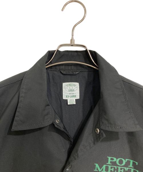 POTMEETSPOP（ポットミーツポップ）POTMEETSPOP (ポットミーツポップ) DR BUD コーチジャケット ブラック サイズ:XXLの古着・服飾アイテム