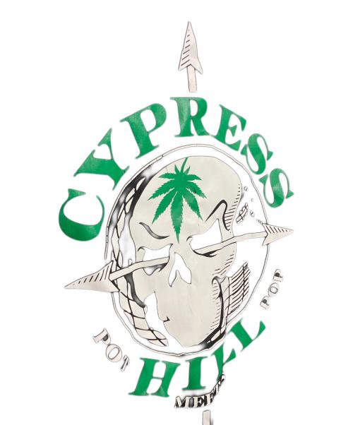 POTMEETSPOP（ポットミーツポップ）POTMEETSPOP (ポットミーツポップ) CYPRESS HILL (サイプレスヒル) SKULL&COMPASS WINDBREAKER ブラック サイズ:XXLの古着・服飾アイテム