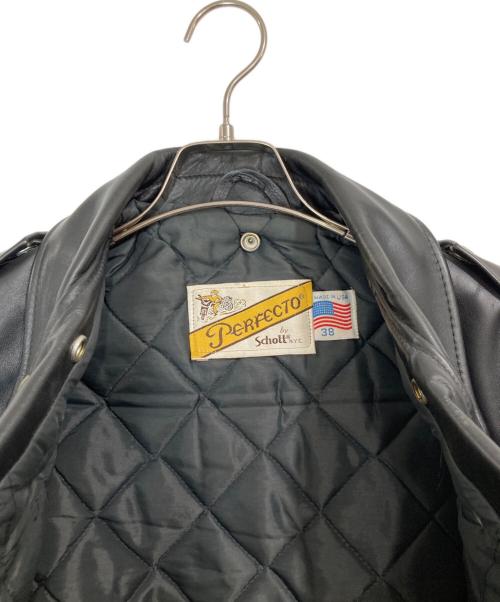 Schott（ショット）Schott (ショット) ダブルライダースジャケット ブラック サイズ:38の古着・服飾アイテム