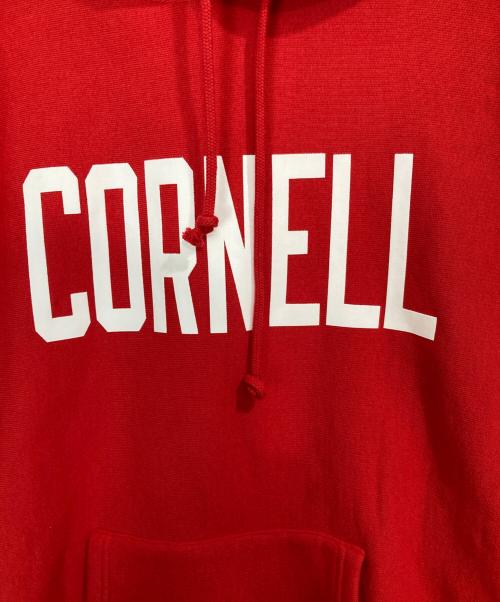 Champion REVERSE WEAVE（チャンピオン リバース ウィーブ）Champion REVERSE WEAVE (チャンピオン リバース ウィーブ) COLLEGE GR フーデッドスウェットシャツ レッド サイズ:XLの古着・服飾アイテム