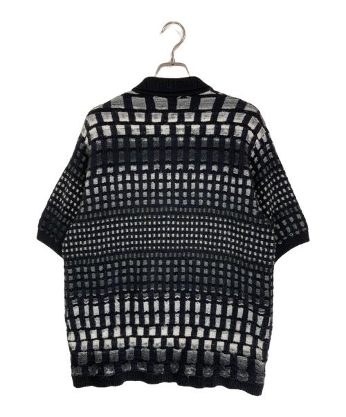 SUPREME（シュプリーム）Supreme (シュプリーム) Gradient Grid Zip Up Polo ブラック サイズ:Sの古着・服飾アイテム