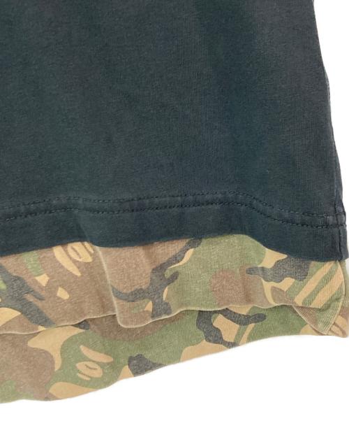 A BATHING APE（アベイシングエイプ）A BATHING APE (アベイシングエイプ) 裾カモレイヤードTシャツ ブラック サイズ:XLの古着・服飾アイテム
