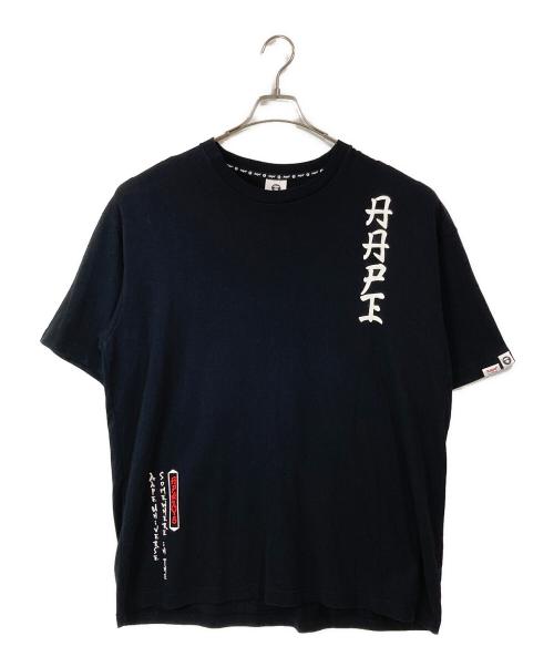 A BATHING APE（アベイシングエイプ）A BATHING APE (アベイシングエイプ) Printed tee ブラック サイズ:XLの古着・服飾アイテム