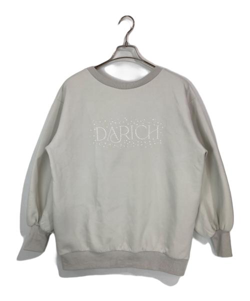 darich（ダーリッチ）darich (ダーリッチ) バックリボンパールグラフィックスウェットプルオーバー グレー サイズ:FREEの古着・服飾アイテム