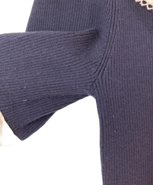 Snidel（スナイデル）Snidel (スナイデル) Susスカーフブラウスドッキングプルオーバー ネイビー サイズ:FREEの古着・服飾アイテム
