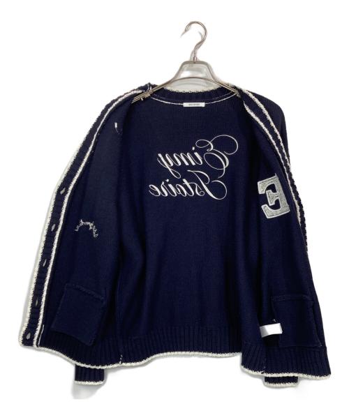 eimy istoire（エイミーイストワール）eimy istoire (エイミーイストワール) Embroideryモチーフニットカーディガン ネイビー サイズ:FREE 未使用品の古着・服飾アイテム