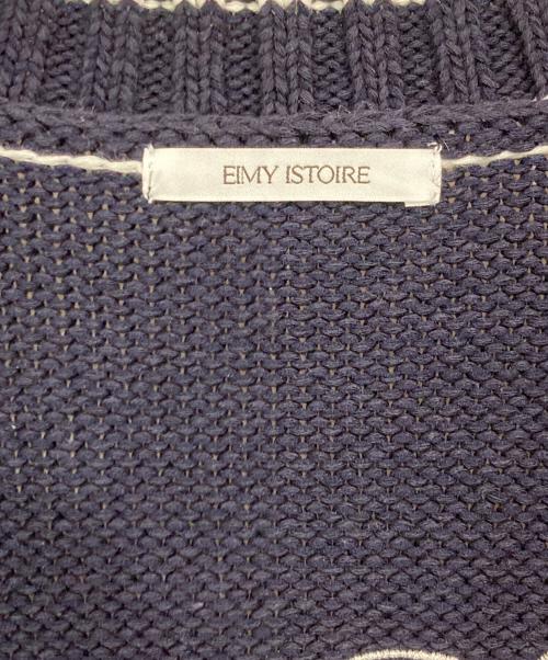 eimy istoire（エイミーイストワール）eimy istoire (エイミーイストワール) Embroideryモチーフニットカーディガン ネイビー サイズ:FREE 未使用品の古着・服飾アイテム