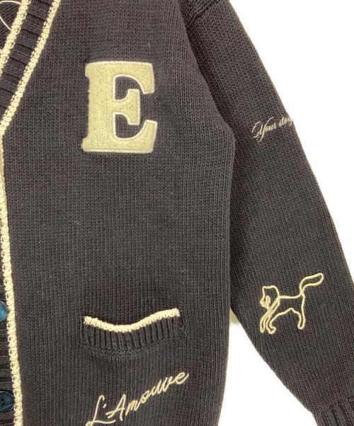 eimy istoire（エイミーイストワール）eimy istoire (エイミーイストワール) Embroideryモチーフニットカーディガン ネイビー サイズ:FREE 未使用品の古着・服飾アイテム