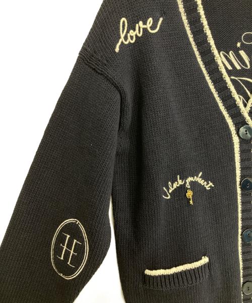 eimy istoire（エイミーイストワール）eimy istoire (エイミーイストワール) Embroideryモチーフニットカーディガン ネイビー サイズ:FREE 未使用品の古着・服飾アイテム