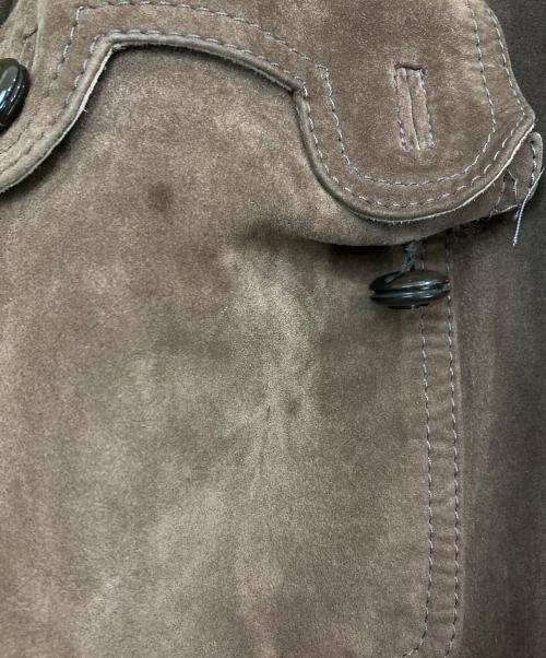 pierre cardin（ピエール・カルダン）pierre cardin (ピエール・カルダン) レザートレンチコート ブラウン サイズ:LLの古着・服飾アイテム