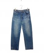 A BATHING APEア ベイシング エイプ）の古着「バックペイントデニムパンツ」｜インディゴ
