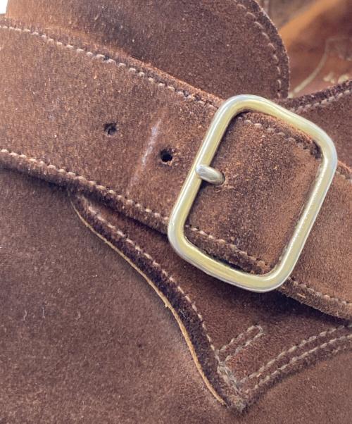 Poulsen Skone（ポールセンスコーン）POULSEN SKONE (ポールセンスコーン) シングルモンクストラップシューズ ブラウン サイズ:8 1/2の古着・服飾アイテム