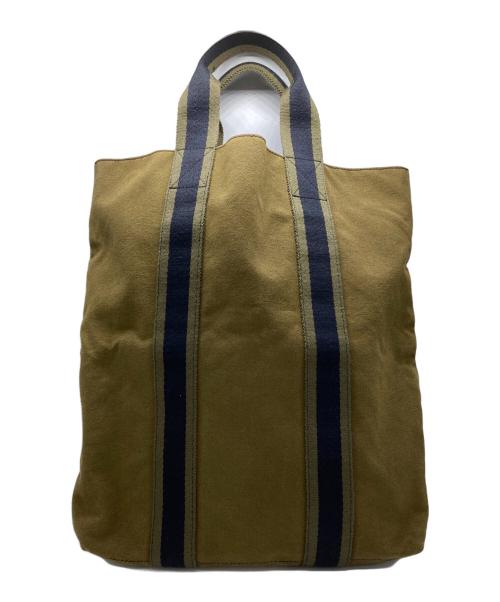 HERMES（エルメス）HERMES (エルメス) トートバッグ カーキ×ネイビーの古着・服飾アイテム
