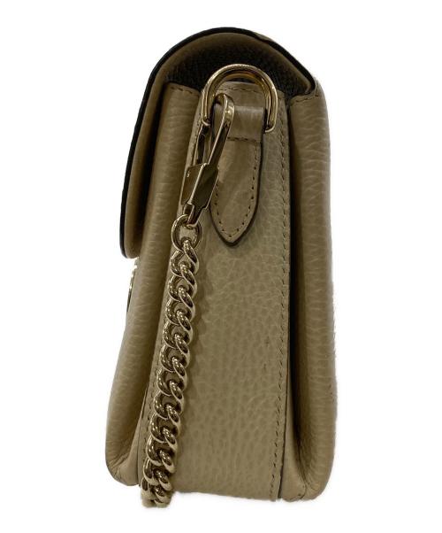 GUCCI（グッチ）GUCCI (グッチ) チェーンショルダーバッグ ベージュの古着・服飾アイテム