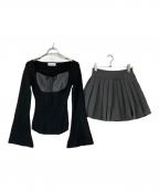 ）の古着「Gisele knit set up」｜グレー