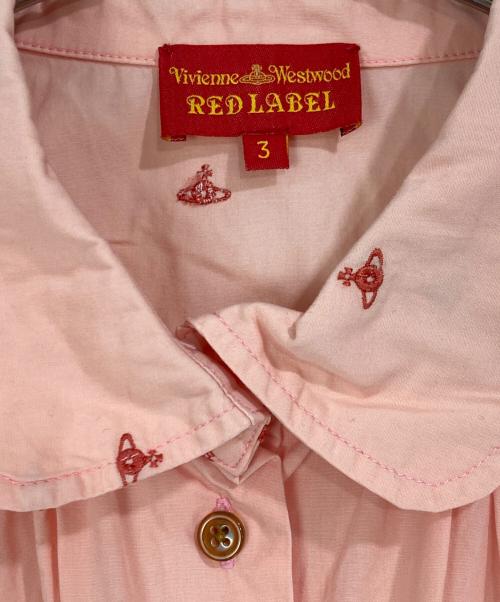 Vivienne Westwood RED LABEL（ヴィヴィアンウエストウッドレッドレーベル）Vivienne Westwood RED LABEL (ヴィヴィアンウエストウッドレッドレーベル) オーブ刺繍半袖パフスリーブブラウス ピンク サイズ:3の古着・服飾アイテム