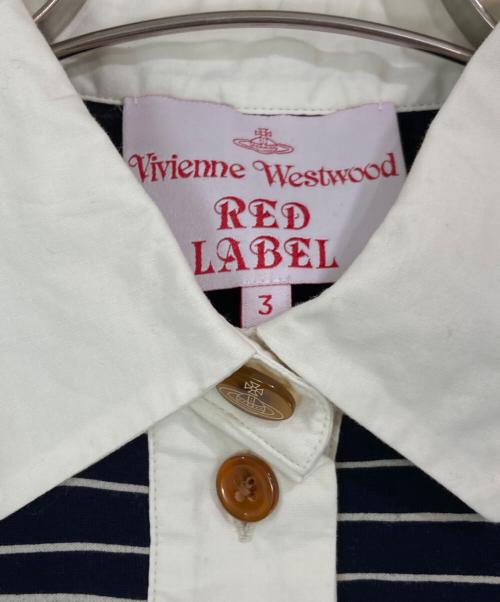 Vivienne Westwood RED LABEL（ヴィヴィアンウエストウッドレッドレーベル）Vivienne Westwood RED LABEL (ヴィヴィアンウエストウッドレッドレーベル) ボーダーポロワンピース ネイビー サイズ:3の古着・服飾アイテム