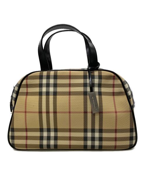 BURBERRY LONDON（バーバリーロンドン）BURBERRY LONDON (バーバリーロンドン) ノヴァチェックミニボストンバッグ ベージュの古着・服飾アイテム