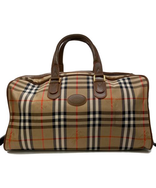 BURBERRY（バーバリー）BURBERRY (バーバリー) シャドーホースノヴァチェックボストンバッグ ベージュの古着・服飾アイテム