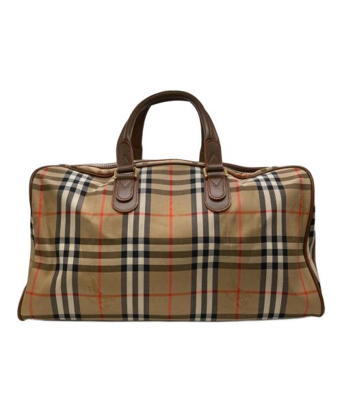BURBERRY（バーバリー）BURBERRY (バーバリー) シャドーホースノヴァチェックボストンバッグ ベージュの古着・服飾アイテム