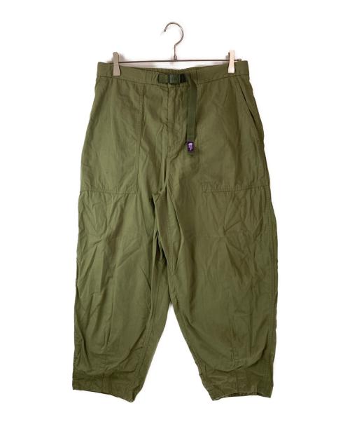 THE NORTHFACE PURPLELABEL（ザ・ノースフェイス パープルレーベル）THE NORTHFACE PURPLELABEL (ザ・ノースフェイス パープルレーベル) Ripstop Wide Cropped Pants グリーン サイズ:32の古着・服飾アイテム