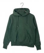 Champion REVERSE WEAVEチャンピオン リバース ウィーブ）の古着「プルオーバーパーカー」｜グリーン