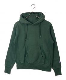 Champion REVERSE WEAVE（チャンピオン リバース ウィーブ）の古着「プルオーバーパーカー」｜グリーン