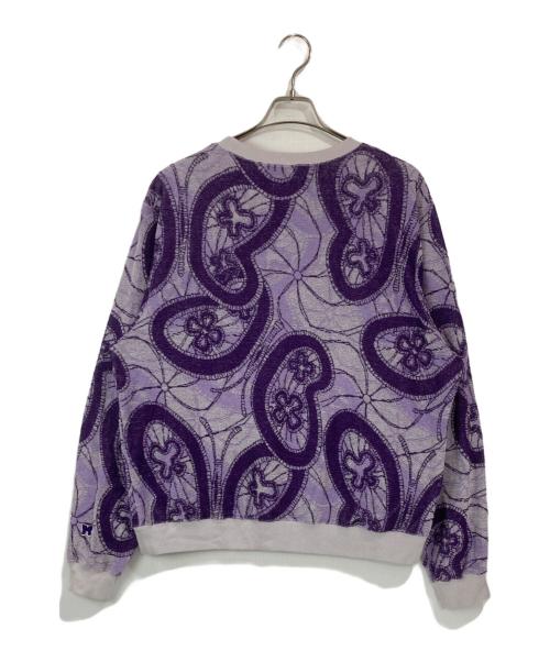 Needles（ニードルズ）Needles (ニードルズ) Crew Sweat Shirt - Papillon Pile Jq パープル サイズ:Lの古着・服飾アイテム
