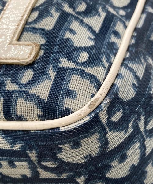 Christian Dior（クリスチャン ディオール）Christian Dior (クリスチャン ディオール) トロッターナンバー1ショルダーバッグ ブルーの古着・服飾アイテム