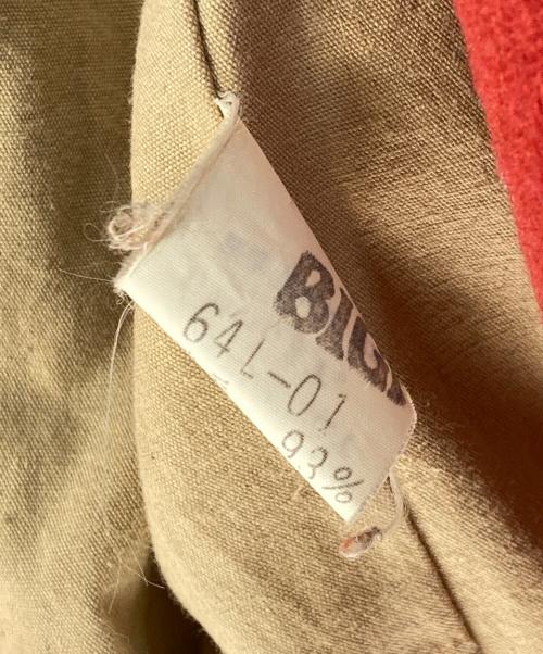 BIGI（ビギ）BIGI (ビギ) 80s レザー切替スタジャン レッド×ブラウン サイズ:-の古着・服飾アイテム