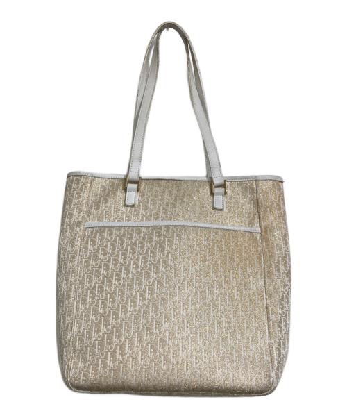 Christian Dior（クリスチャン ディオール）Christian Dior (クリスチャン ディオール) トロッタースクエアトートバッグ ゴールドの古着・服飾アイテム