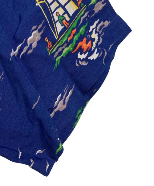POLO RALPH LAUREN（ポロ・ラルフローレン）POLO RALPH LAUREN (ポロ・ラルフローレン) トロピカル柄レーヨンハワイアンシャツ ネイビー サイズ:Lの古着・服飾アイテム