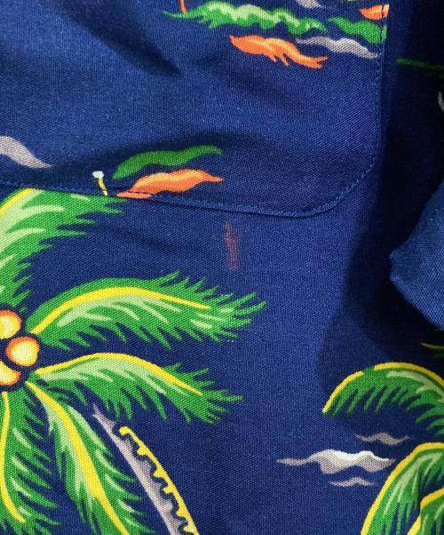 POLO RALPH LAUREN（ポロ・ラルフローレン）POLO RALPH LAUREN (ポロ・ラルフローレン) トロピカル柄レーヨンハワイアンシャツ ネイビー サイズ:Lの古着・服飾アイテム