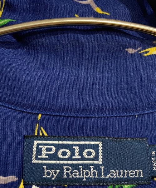 POLO RALPH LAUREN（ポロ・ラルフローレン）POLO RALPH LAUREN (ポロ・ラルフローレン) トロピカル柄レーヨンハワイアンシャツ ネイビー サイズ:Lの古着・服飾アイテム