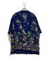 POLO RALPH LAUREN（ポロ・ラルフローレン）の古着「トロピカル柄レーヨンハワイアンシャツ」｜ネイビー