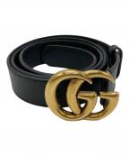 GUCCIグッチ）の古着「ダブルGベルト」｜ブラック