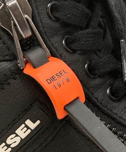 DIESEL（ディーゼル）DIESEL (ディーゼル) ハイカットスニーカー ブラック サイズ:27cmの古着・服飾アイテム