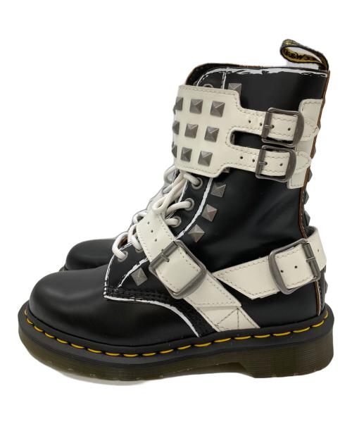 Dr.Martens（ドクターマーチン）Dr.Martens (ドクターマーチン) スタッズ10ホールブーツ ブラック サイズ:UK4の古着・服飾アイテム
