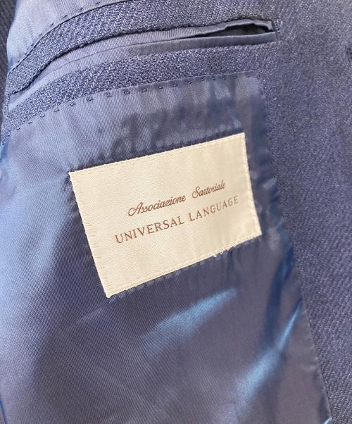 UNIVERSAL LANGUAGE（ユニバーサルランゲージ）UNIVERSAL LANGUAGE (ユニバーサルランゲージ) 3Bテーラードジャケット ブルー サイズ:48-6DROPの古着・服飾アイテム