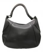 MAURO GOVERNAマウロゴヴェルナ）の古着「編み込みハンドルワンショルダーバッグ」｜ブラック