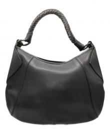 MAURO GOVERNA（マウロゴヴェルナ）の古着「編み込みハンドルワンショルダーバッグ」｜ブラック