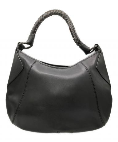 【fraise】MAURO GOVERNA マウロゴヴェルナ バッグ 黒 中古・古着通販】MAURO GOVERNA (マウロゴヴェルナ) 編み込みハンドル