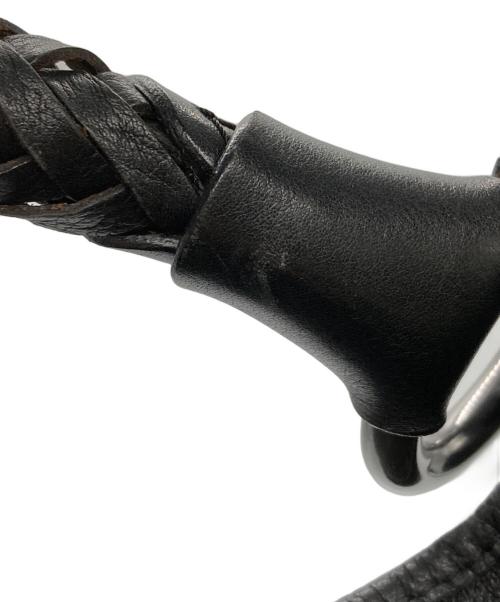 MAURO GOVERNA（マウロゴヴェルナ）MAURO GOVERNA (マウロゴヴェルナ) 編み込みハンドルワンショルダーバッグ ブラックの古着・服飾アイテム