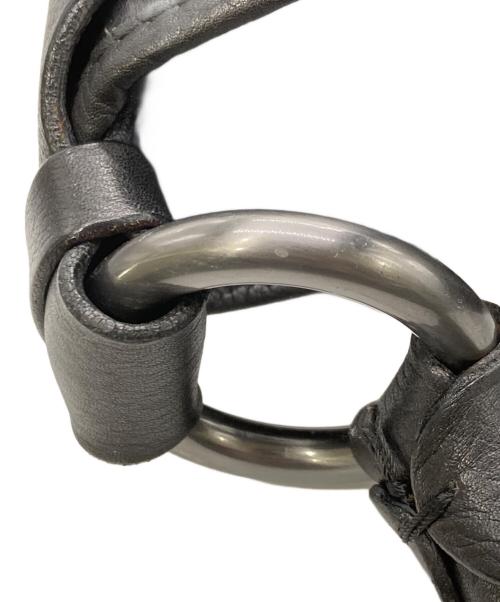 MAURO GOVERNA（マウロゴヴェルナ）MAURO GOVERNA (マウロゴヴェルナ) 編み込みハンドルワンショルダーバッグ ブラックの古着・服飾アイテム