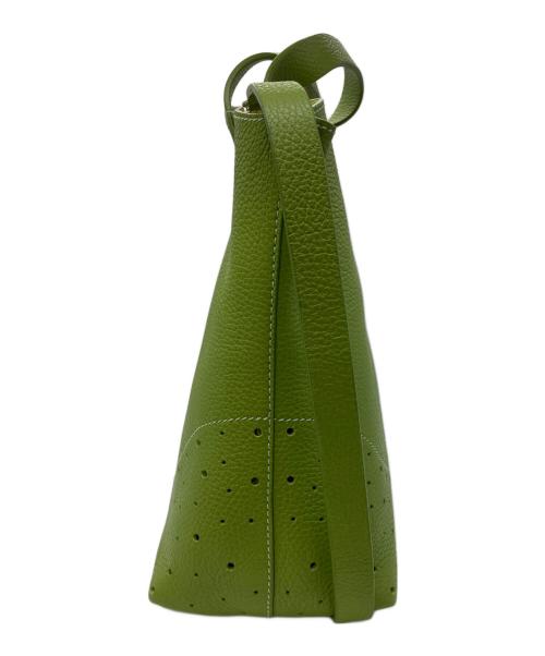 MAURO GOVERNA（マウロゴヴェルナ）MAURO GOVERNA (マウロゴヴェルナ) パンチング2WAYバッグ グリーンの古着・服飾アイテム