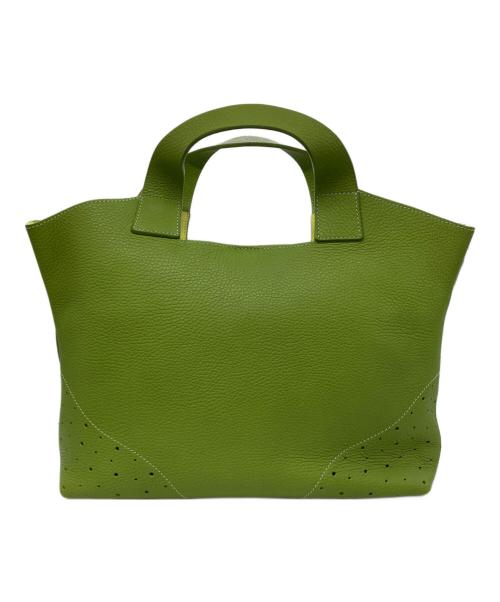 MAURO GOVERNA（マウロゴヴェルナ）MAURO GOVERNA (マウロゴヴェルナ) パンチング2WAYバッグ グリーンの古着・服飾アイテム